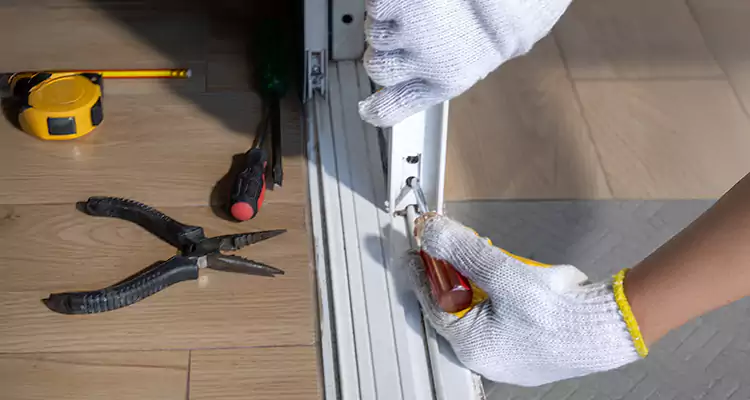 Backyard Sliding Door Track Repair in Brent, FL
